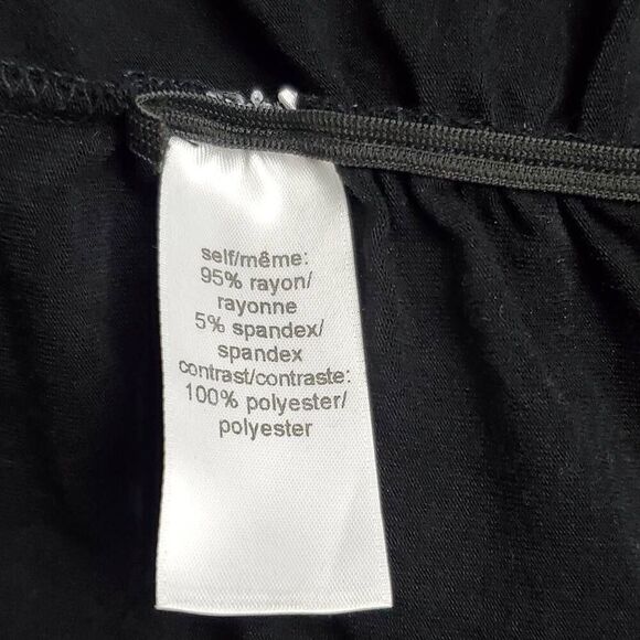 Maurices Black Flutter Sleeve Blouse L Women’s Dressy Keyhole Back Top Layered C - Picture 5 of 7